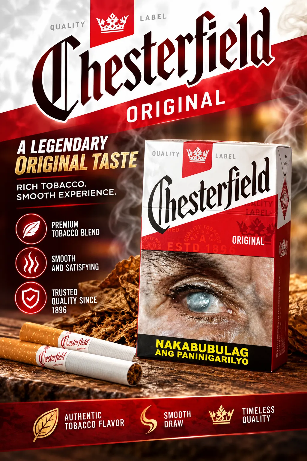 CHESTERFIELD RED 20'S